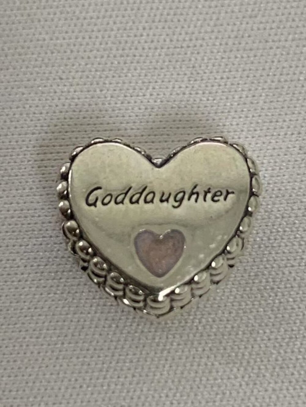 Pandora Goddaughter Heart Charm, S925 Silver Jewelry